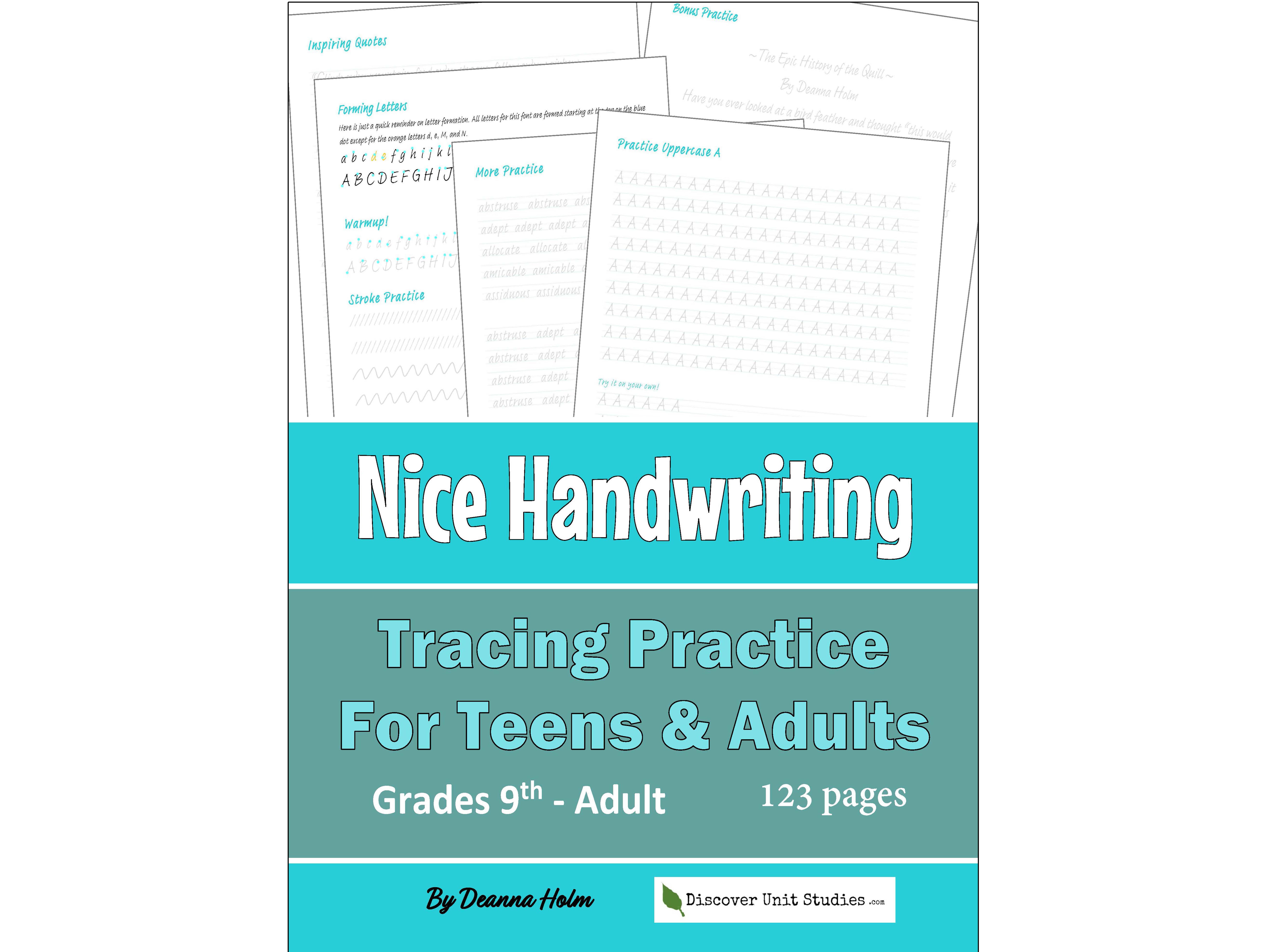 Printable Handwriting Practice Sheets for Adult Cute Handwriting